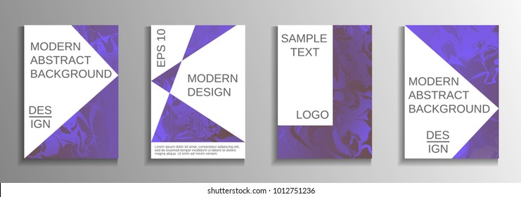 Modern design template. Creative fluid backgrounds from current forms to design a fashionable abstract cover, banner, poster, booklet. Vector illustration. EPS 10.