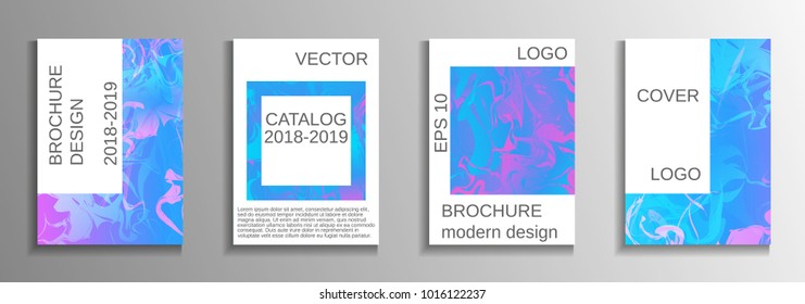 Modern design template. Creative fluid backgrounds from current forms to design a fashionable abstract cover, banner, poster, booklet. Vector illustration. EPS 10.