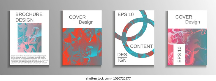 Modern design template. Creative fluid backgrounds from current forms to design a fashionable abstract cover, banner, poster, booklet. Vector illustration. EPS 10.
