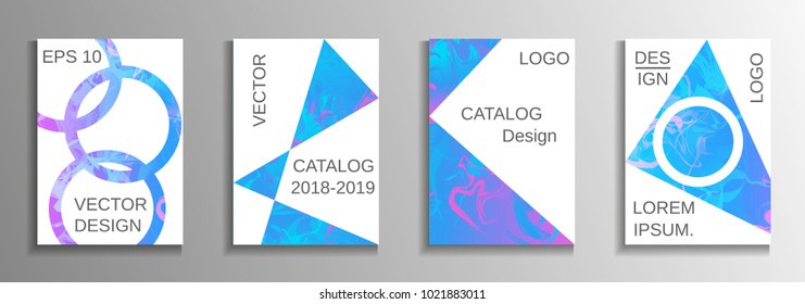 Modern design template. Creative fluid backgrounds from current forms to design a fashionable abstract cover, banner, poster, booklet. Vector illustration. EPS 10.