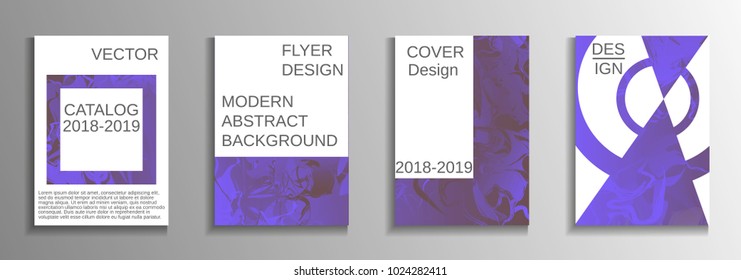 Modern design template. Creative fluid backgrounds from current forms to design a fashionable abstract cover, banner, poster, booklet. Vector illustration. EPS 10.