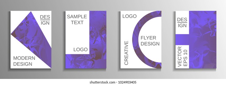 Modern design template. Creative fluid backgrounds from current forms to design a fashionable abstract cover, banner, poster, booklet. Vector illustration. EPS 10.