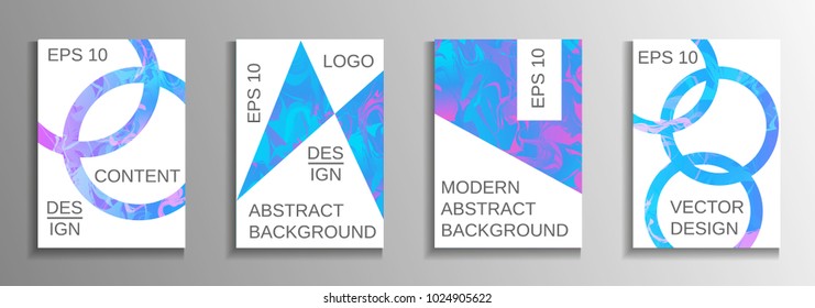 Modern design template. Creative fluid backgrounds from current forms to design a fashionable abstract cover, banner, poster, booklet. Vector illustration. EPS 10.