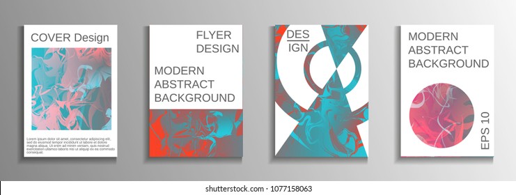 Modern design template. Creative fluid backgrounds from current forms to design a fashionable abstract cover, banner, poster, booklet. Vector illustration. EPS 10.