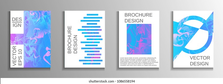 Modern design template. Creative fluid backgrounds from current forms to design a fashionable abstract cover, banner, poster, booklet. Vector illustration. EPS 10.