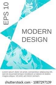 Modern design template. Creative fluid background from current forms for design of a fashionable abstract cover, banner, poster, booklet. Vector illustration.