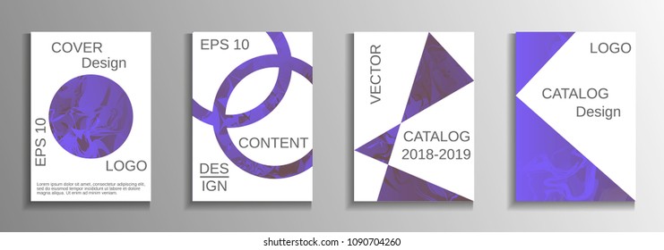 Modern design template. Creative fluid backgrounds from current forms to design a fashionable abstract cover, banner, poster, booklet. Vector illustration. EPS 10.