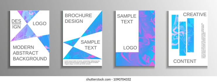 Modern design template. Creative fluid backgrounds from current forms to design a fashionable abstract cover, banner, poster, booklet. Vector illustration. EPS 10.