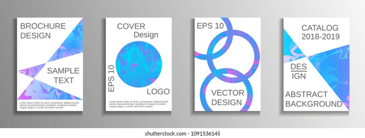 Modern design template. Creative fluid backgrounds from current forms to design a fashionable abstract cover, banner, poster, booklet. Vector illustration. EPS 10.
