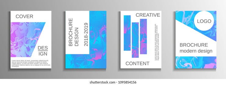 Modern design template. Creative fluid backgrounds from current forms to design a fashionable abstract cover, banner, poster, booklet. Vector illustration. EPS 10.