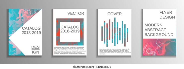 Modern design template. Creative fluid backgrounds from current forms to design a fashionable abstract cover, banner, poster, booklet. Vector illustration. EPS 10.