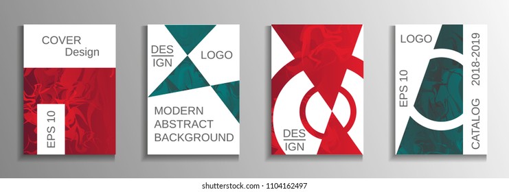 Modern design template. Creative fluid backgrounds from current forms to design a fashionable abstract cover, banner, poster, booklet. Vector illustration. EPS 10.