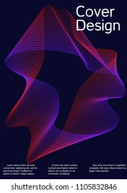 Modern design template. Creative fluid background from abstract lines to create a fashionable abstract cover, banner, poster, booklet. Vector illustration. EPS 10.