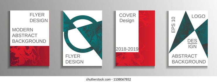 Modern design template. Creative fluid backgrounds from current forms to design a fashionable abstract cover, banner, poster, booklet. Vector illustration. EPS 10.