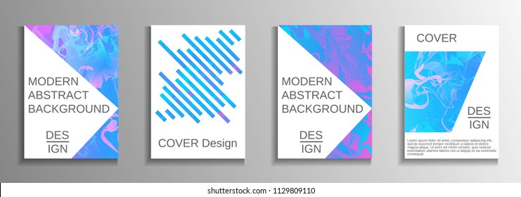 Modern design template. Creative fluid backgrounds from current forms to design a fashionable abstract cover, banner, poster, booklet. Vector illustration. EPS 10.