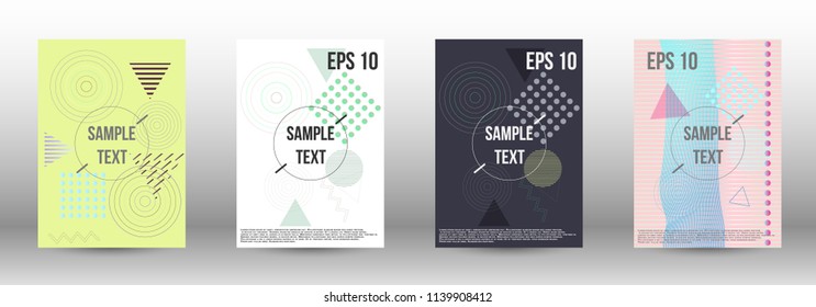 Modern design template. Creative fluid backgrounds with memphis elements to create a fashionable abstract cover, banner, poster, booklet. Vector illustration. EPS 10. 