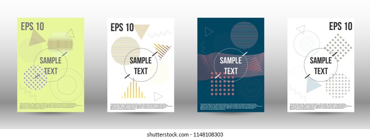 Modern design template. Creative fluid backgrounds with memphis elements to create a fashionable abstract cover, banner, poster, booklet. Vector illustration. EPS 10. 