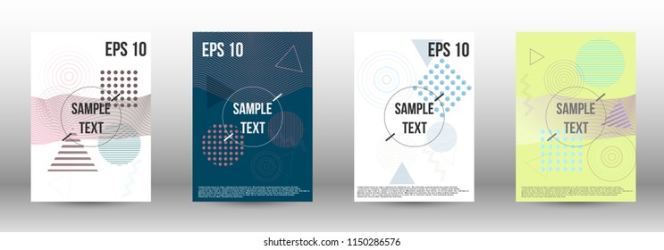 Modern design template. Creative fluid backgrounds with memphis elements to create a fashionable abstract cover, banner, poster, booklet. Vector illustration. EPS 10. 