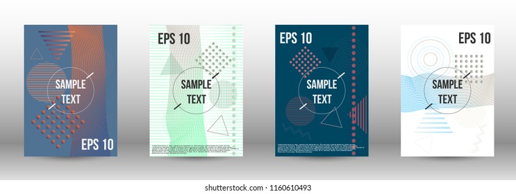 Modern design template. Creative fluid backgrounds with memphis elements to create a fashionable abstract cover, banner, poster, booklet. Vector illustration. EPS 10. 