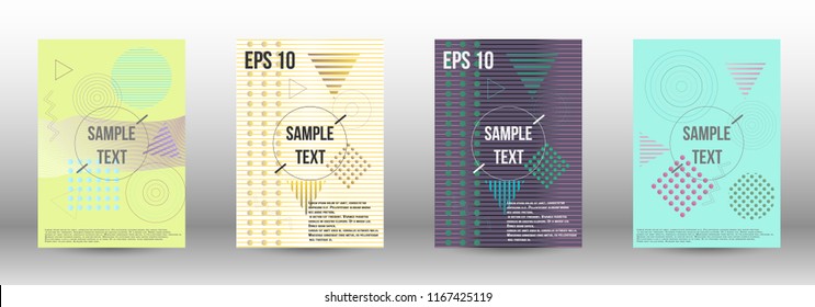 Modern design template. Creative fluid backgrounds with memphis elements to create a fashionable abstract cover, banner, poster, booklet. Vector illustration. EPS 10. 