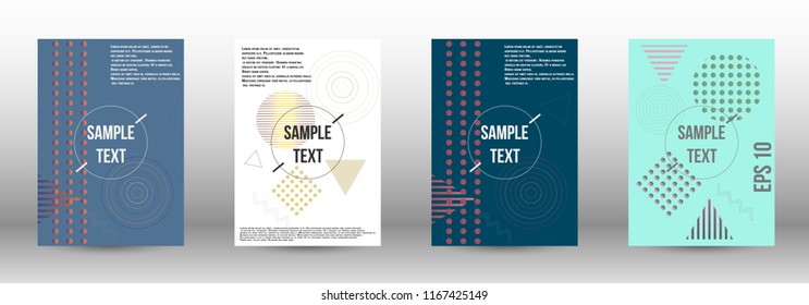Modern design template. Creative fluid backgrounds with memphis elements to create a fashionable abstract cover, banner, poster, booklet. Vector illustration. EPS 10. 