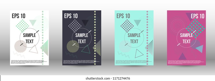 Modern design template. Creative fluid backgrounds with memphis elements to create a fashionable abstract cover, banner, poster, booklet. Vector illustration. EPS 10. 