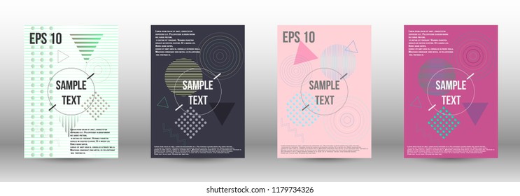 Modern design template. Creative fluid backgrounds with memphis elements to create a fashionable abstract cover, banner, poster, booklet. Vector illustration. EPS 10. 
