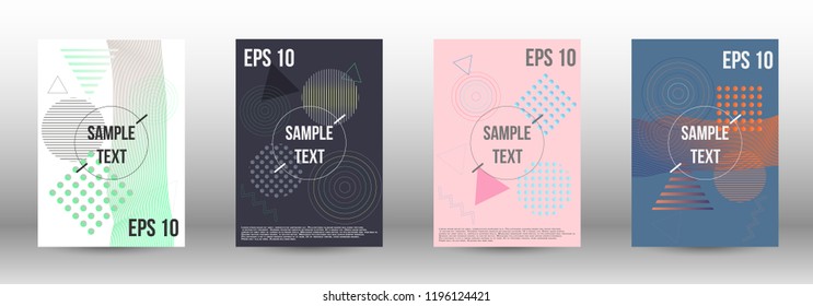Modern design template. Creative fluid backgrounds with memphis elements to create a fashionable abstract cover, banner, poster, booklet. Vector illustration. EPS 10. 