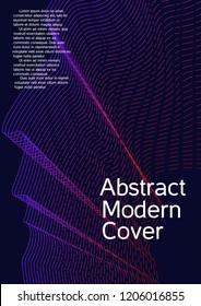 Modern design template. Creative fluid background from abstract lines to create a fashionable abstract cover, banner, poster, booklet. Vector illustration. EPS 10.