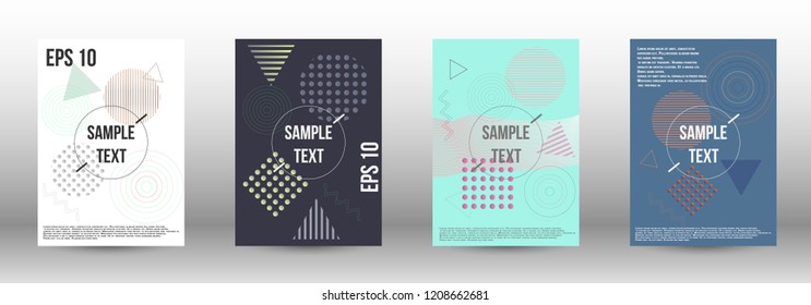 Modern design template. Creative fluid backgrounds with memphis elements to create a fashionable abstract cover, banner, poster, booklet. Vector illustration. EPS 10. 