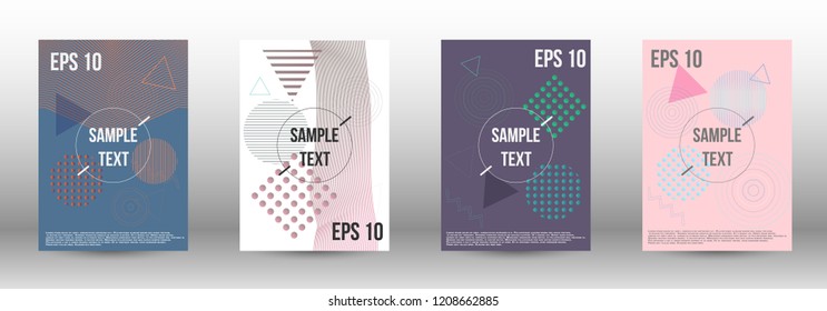 Modern design template. Creative fluid backgrounds with memphis elements to create a fashionable abstract cover, banner, poster, booklet. Vector illustration. EPS 10. 