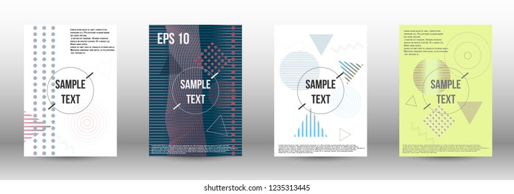 Modern design template. Creative fluid backgrounds with memphis elements to create a fashionable abstract cover, banner, poster, booklet. Vector illustration. EPS 10. 