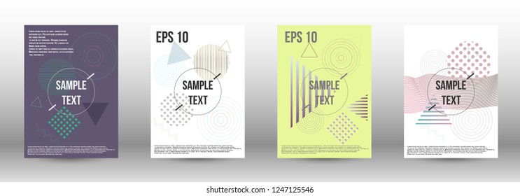 Modern design template. Creative fluid backgrounds with memphis elements to create a fashionable abstract cover, banner, poster, booklet. Vector illustration. EPS 10. 
