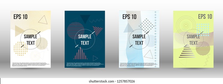 Modern design template. Creative fluid backgrounds with memphis elements to create a fashionable abstract cover, banner, poster, booklet. Vector illustration. EPS 10. 