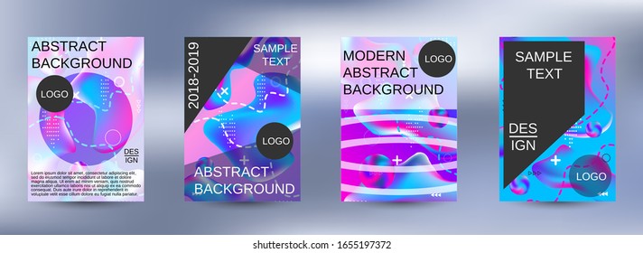 Moderne Design-Vorlage. Kreative Hintergründe aus Flüssigkeiten. Künstlerisches Cover Design. Hintergründe für kreative Flüssigkeiten. Farbiges Regenbogengefälle. Helles Drucken.