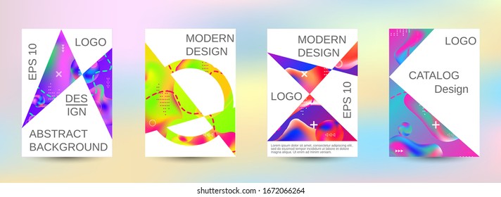 Plantilla de diseño moderna. Fondos de fluido creativo. Diseño de cubiertas artísticas. Fondos creativos de colores fluidos.  Gradiente arcoiris colorido. Plantilla de banner lisa.