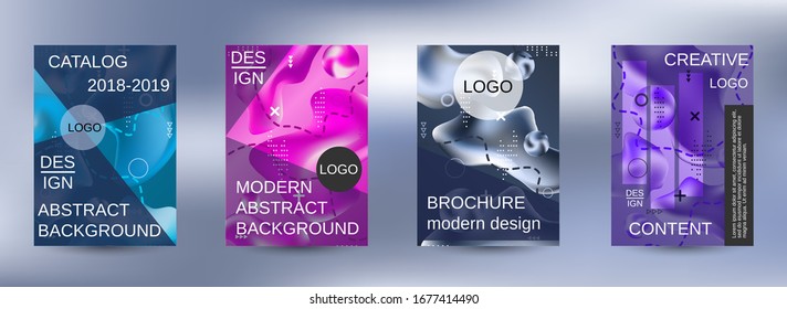Modern design template. Creative fluid backgrounds. Artistic covers design. Creative fluid colors backgrounds.  Blurred bright colors mesh background. Smooth banner template.