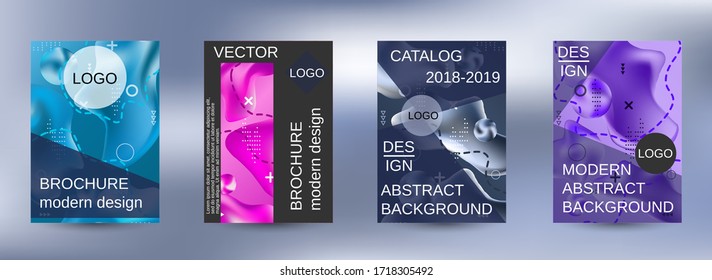 Plantilla de diseño moderna. Fondos de fluido creativo. Diseño de cubiertas artísticas. Fondos creativos de colores fluidos.  Ilustración vectorial de color blando fácil de editar. Impresión brillante.