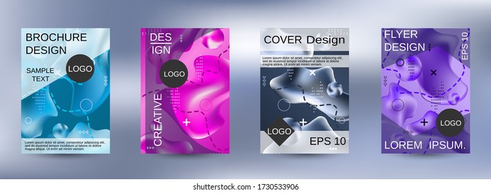 Plantilla de diseño moderna. Fondos de fluidos creativos. Diseño de cubiertas artísticas. Colores de fluidos creativos.  Fondo de malla de colores brillantes y borrosos. Plantilla de banner suave.