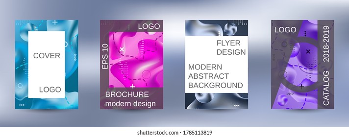 Modern design template. Creative fluid backgrounds. Artistic covers design. Creative fluid colors backgrounds.  Easily editable soft colored vector illustration. Smooth banner template.