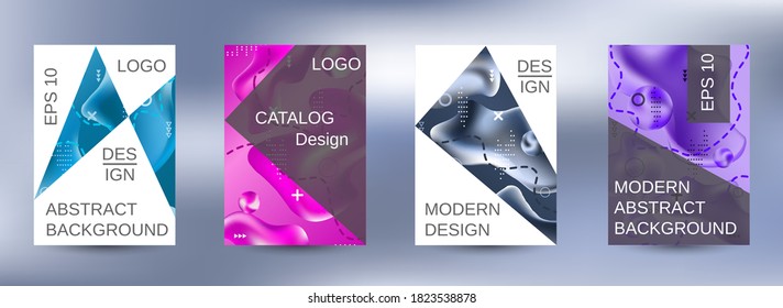 Plantilla de diseño moderna. Fondos de fluidos creativos. Diseño de cubiertas artísticas. Colores de fluidos creativos.  Gradiente arcoiris colorido. Impresión brillante.
