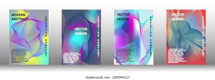 Modern design template. Creative fluid backgrounds from current forms to design a fashionable abstract cover, banner, poster, booklet. Vector illustration. EPS 10. 