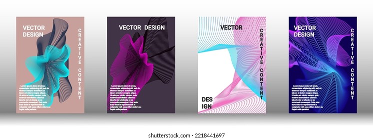 Modern design template. Creative fluid backgrounds from current forms to design a fashionable abstract cover, banner, poster, booklet. Vector illustration. EPS 10. 
