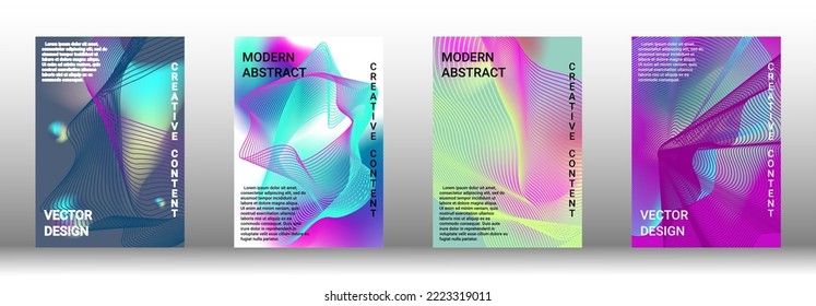 Modern design template. Creative fluid backgrounds from current forms to design a fashionable abstract cover, banner, poster, booklet. Vector illustration. EPS 10. 