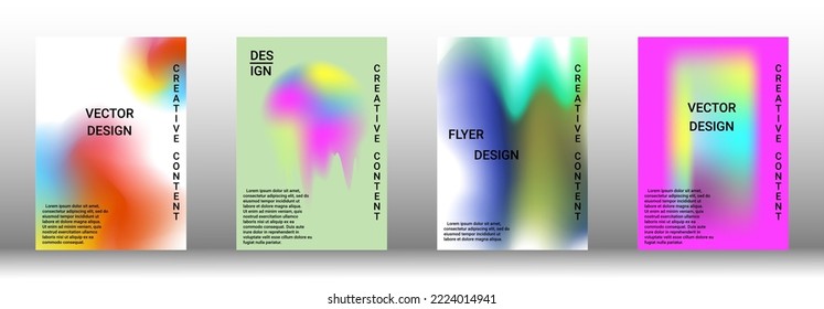 Modern design template. Creative fluid backgrounds from current forms to design a fashionable abstract cover, banner, poster, booklet. Vector illustration. EPS 10.