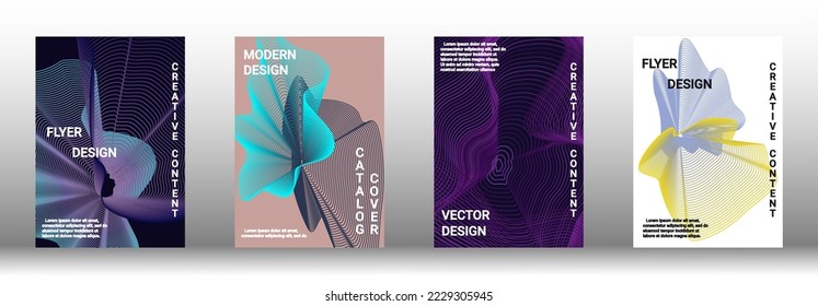 Modern design template. Creative fluid backgrounds from current forms to design a fashionable abstract cover, banner, poster, booklet. Vector illustration. EPS 10. 