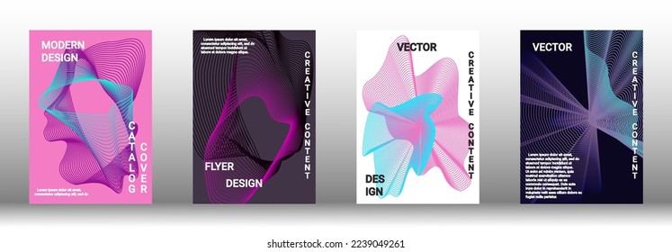 Modern design template. Creative fluid backgrounds from current forms to design a fashionable abstract cover, banner, poster, booklet. Vector illustration. EPS 10. 