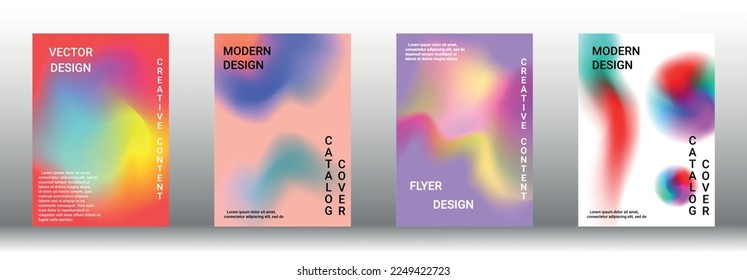 Modern design template. Creative fluid backgrounds from current forms to design a fashionable abstract cover, banner, poster, booklet. Vector illustration. EPS 10.