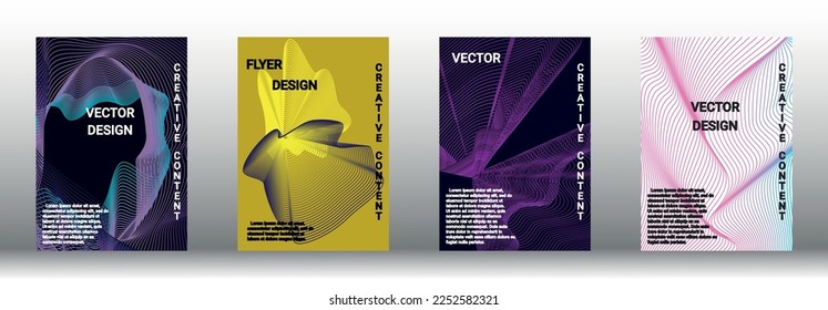 Modern design template. Creative fluid backgrounds from current forms to design a fashionable abstract cover, banner, poster, booklet. Vector illustration. EPS 10. 