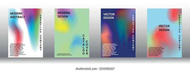 Modern design template. Creative fluid backgrounds from current forms to design a fashionable abstract cover, banner, poster, booklet. Vector illustration. EPS 10.